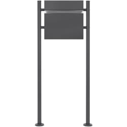 Ecd Germany - Boîte aux Lettres sur Pied, Blanc, 37x10,5x36,5 cm, Acier Inoxydable, Moderne, Mailbox avec Compartiment à Journaux, 2 Clés, Support