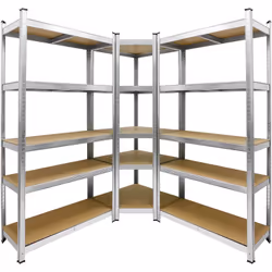 Livraison : 2x étagères emboîtables 180x90x40 cm comprenant : 10x étagères en MDF 40x cadres (long/court) 10x entretoise tran ...