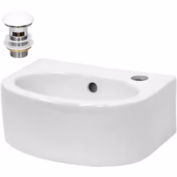 Description du produit : Ce lavabo en céramique de haute qualité avec vidage de ECD Germany met en valeur chaque salle de bai ...