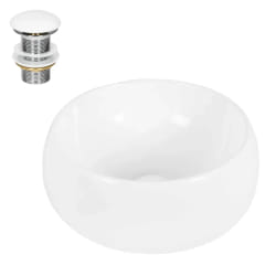 ECD Germany Lavabo Ø 400x155 mm blanc