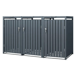 ML-Design - Coffre 3 poubelles acier