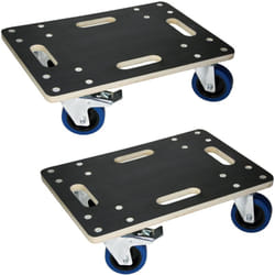 Ecd Germany - Lot de 2 Chariots à Roulettes avec 2 à Frein, 35x50cm, jusqu'à 800 kg, Plaque de Sérigraphie, Roues en Caoutchouc Pivotantes, Transport