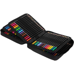 Ecd Germany - 120 Crayons de Couleur pour Enfants/Adultes, Mines de Couleur à Noyau Tendre, Set de Dessin Professionnel avec Étui à Fermeture Éclair,