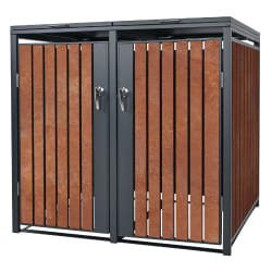 ML Design Abri 2 poubelles - Acier Corten