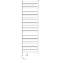 LuxeBath Radiateur Électrique de Salle de Bain Sahara 600x1800 mm Blanc Raccord Latéral Droit Elément Chauffant 1200W +Thermostat Affichage Digital