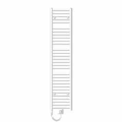 ECD Germany Radiateur sèche-serviettes électrique avec résistance 900W - 300 x 1800 mm - Blanc - droit avec raccordement laté ...