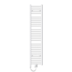 ECD Germany Radiateur sèche-serviettes électrique avec résistance 900W - 300 x 1800 mm - Blanc - droit avec raccordement latéral