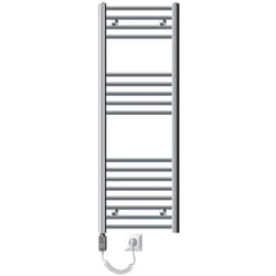 Ecd Germany - LuxeBath Radiateur Electrique Sahara 400x1200mm, Chrome, Sèche-serviettes en Panneau, Raccordement Latéral Droit, Barre Chauffante