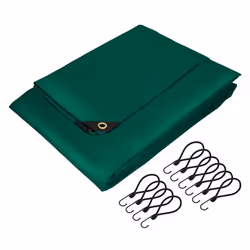 ECD Germany Bâche de couverture Premium Bâche en tissu avec oeillets 4x7m 28m² 650g/m² vert PVC