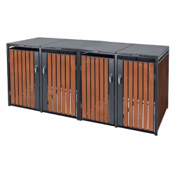 ML-Design - Habillage poubelle 4 bacs
