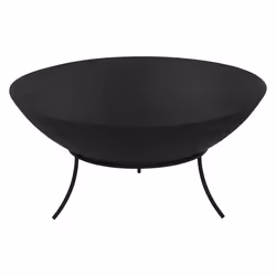 ECD Germany Bol à Feu Rond Ø50x24 cm en Acier Noir avec 3 Pieds Foyer de Jardin Camping BBQ Terrasse Brasero dÉxterieur