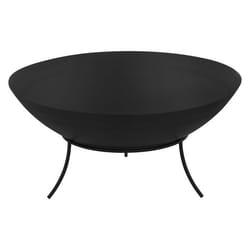 ECD Germany Bol à Feu Rond Ø50x24 cm en Acier Noir avec 3 Pieds Foyer de Jardin Camping BBQ Terrasse Brasero dÉxterieur