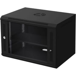 Ecd Germany - Armoire Réseau 19 Pouces, 7 uh, Noir, Montage Mural, Profondeur 450 mm, 600 x 420 x 450 mm, Entièrement Montée, Boîtier Serveur avec