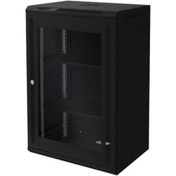 Ecd Germany - Armoire Réseau 19 Pouces, 18 uh, Noir, Montage Mural, Profondeur 450 mm, 600 x 900 x 450 mm, Entièrement Montée, Boîtier Serveur avec