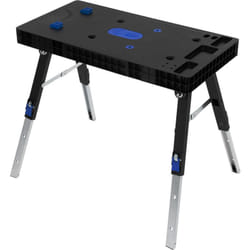 Ecd Germany - tabli Multifonctionnel Pliable 5 en 1, 94x48x80 cm, Établi Mobile, 150kg, Table de Travail d'Atelier Réglable en Hauteur, Échelle