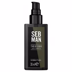 Huile pour barbe et cheveux - Sebastian Man - The Groom - 30ml - Douceur - Brillance - Sublimateur