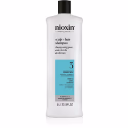 Le shampooing Nioxin System 3 nettoie efficacement le cuir chevelu, il lave parfaitement les cheveux et leur redonne leur bea ...