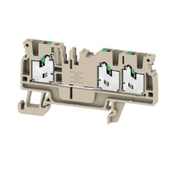 Weidmüller S3C 2.5 bornier 3 Beige, Vert