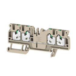 Weidmüller S4C 2.5 bornier 4 Beige, Vert