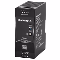 Weidmüller PRO BAS 240W 24V 10A, 240 W, 230 V, 45 - 65 Hz, 10 A, Noir, Statut