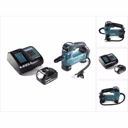 Contenu de la livraison: - 1x Makita DMP 180 Z Compresseur sans fil 18 V - 1x Batterie Makita BL1830B 3.0Ah - 1x Chargeur Mak ...