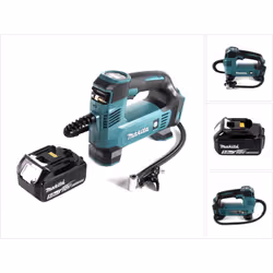 Contenu de la livraison: - 1x Makita DMP 180 Z Compresseur sans fil 18 V - 1x Batterie Makita BL1850B 5,0 Ah (197280-8) - 1x  ...