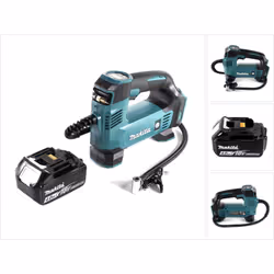 Contenu de la livraison: - 1x Makita DMP 180 Z Compresseur sur batterie - 1x Makita BL1840B 4,0 Ah batterie - 1x adaptateur p ...