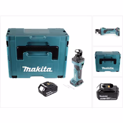Contenu du paquet: - 1x Makita DCO 180 Affleureuse pour plaque de plâtre sans fil - 2x Forets pour plaque de plâtre - 1x Batt ...