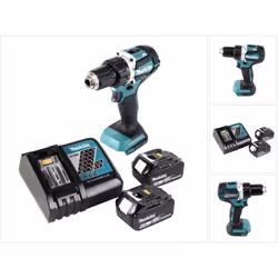 Contenu de la livraison: - 1x Makita DDF 484 Perceuse-visseuse sans fil 18V - 2x Makita BL 1860 B 18 V - 6,0 Ah / 6000 mAh ba ...