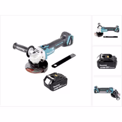 Contenu de la livraison: - 1x Makita DGA 506 Z Meuleuse d'angle sans fil 18 V Li-Ion - 1x Meule Makita 125mm A-80656 - 1x Out ...
