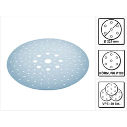 Stf D225/128 Meules Granat P180 225 mm - 50 pièces (2x 205660) pour ponceuses à col long planex - Festool