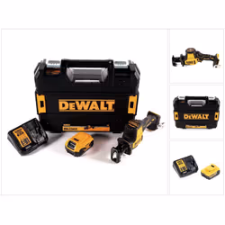 Contenu de la livraison: - 1x DeWalt DCS369 sabre sans fil - 1x TSTAK Coffret - 1x DeWalt 4,0Ah batterie - 1x DeWalt chargeur ...