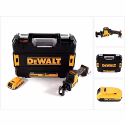 Contenu de la livraison: - 1x DeWalt DCS369 sabre sans fil - 1x TSTAK Coffret - 1x DeWalt 2,0Ah batterie - sans chargeur Desc ...