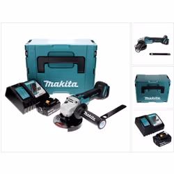 Contenu de la livraison: - 1x Makita DGA 506 Z Meuleuse d'angle sans fil sans balais 18 V Li-Ion Solo - 1x Disque de meulage  ...