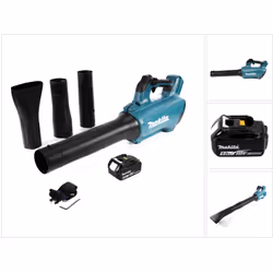 Contenu de la livraison: - 1x Makita Dub 184 Z Souffleur sans fil 18 V - 1x Bandoulière (16609-6) - 1x Adaptateur de tuyau 80 ...