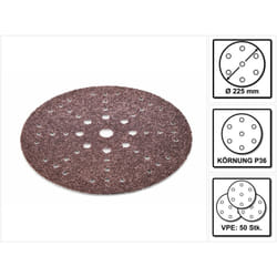 Stf D225/48 Disques abrasifs Saphir P36 - 225 mm pour ponçeuse à bras planex - successeur de 495175 - 50 pcs. (2x 205652) - Festool