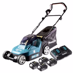 Tondeuse à gazon sans fil - Makita - DLM 382 - 36 V - 38 cm - Bac 40 L - 4x Batterie 50 Ah