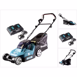Contenu de la livraison: - 1x Makita DLM 382 Z Tondeuse à gazon sans fil - 1x couvercle de batterie - 1x bac de ramassage - 1 ...