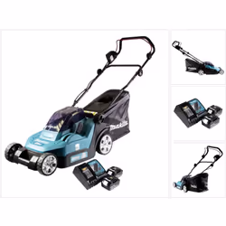 Contenu de la livraison: - 1x Makita DLM 382 Z Tondeuse à gazon sans fil - 1x couvercle de batterie - 1x bac de ramassage - 1 ...