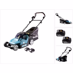 Contenu de la livraison: - 1x Makita DLM 382 Z Tondeuse à gazon sans fil - 1x couvercle de batterie - 1x bac de ramassage - 1 ...