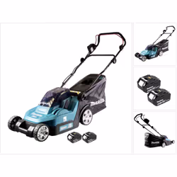 Contenu de la livraison: - 1x Makita DLM 432 Tondeuse à gazon sans fil 36 V - 1x Couvercle de batterie - 1x Panier de ramassa ...