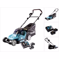 Contenu de la livraison: - 1x Makita DLM 432 Tondeuse à gazon sans fil - 1x Couvercle de batterie - 1x Panier de ramassage d' ...