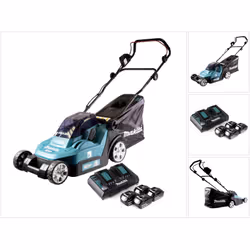 Contenu de la livraison: - 1x Makita DLM 432 Tondeuse à gazon sans fil - 1x Couvercle de batterie - 1x Panier de ramassage d' ...