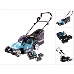 Contenu de la livraison: - 1x Makita DLM 432 Tondeuse à gazon sans fil - 1x Couvercle de batterie - 1x Panier de ramassage d' ...