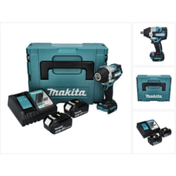 Dtw 701 rfj clé à chocs sans fil 18 v 700 Nm 1/2'' xpt Brushless + 2x batterie 3,0 Ah + chargeur + Makpac - Makita