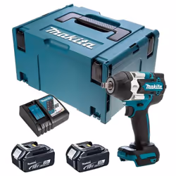 Boulonneuse à chocs 18V LXT 700 Nm 1/2″ (2×3,0 Ah) en MAKPAC – MAKITA DTW700RFJ Boulonneuse à chocs spéciale mécanique avec u ...