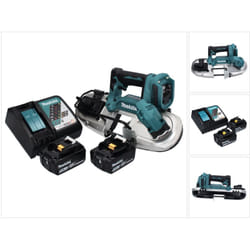 Makita - dpb 183 rt Scie à ruban sans fil 18 v 66 mm brushless + 2x Batteries 5,0 Ah + Chargeur