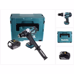 Contenu du paquet: - 1x Makita DDF 458 Perceuse visseuse sans fil - 1x Poignée latérale Makita - 1x Batterie BL 1850 B 18 V-5 ...