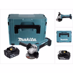 Contenu de la livraison: - 1x Makita DGA 452 Meuleuse d'angle sans fil 18 V - 1x Capot de protection - 1x Poignée latérale -  ...