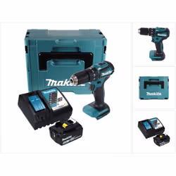 Contenu de la livraison: - 1x Makita DHP 483 Perceuse-visseuse à percussion sans fil - 1x Batterie Makita BL 1860 B 18 V 6,0  ...